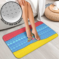 Aruba Christmas Bathroom Set with Fish Christmas Tree Aruba Flag and Red Blue Yellow Tropical Pattern Design - Wonder Print Shop