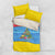 Aruba Christmas Bedding Set with Fish Christmas Tree Aruba Flag and Red Blue Yellow Tropical Pattern Design - Wonder Print Shop
