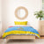 Aruba Christmas Bedding Set with Fish Christmas Tree Aruba Flag and Red Blue Yellow Tropical Pattern Design - Wonder Print Shop