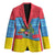 Aruba Christmas Blazer with Fish Christmas Tree Aruba Flag and Red Blue Yellow Tropical Pattern Design - Wonder Print Shop