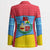Aruba Christmas Blazer with Fish Christmas Tree Aruba Flag and Red Blue Yellow Tropical Pattern Design - Wonder Print Shop