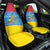 Aruba Christmas Car Seat Cover with Fish Christmas Tree Aruba Flag and Red Blue Yellow Tropical Pattern Design - Wonder Print Shop