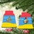 Aruba Christmas Ceramic Ornament with Fish Christmas Tree Aruba Flag and Red Blue Yellow Tropical Pattern Design - Wonder Print Shop