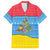 Aruba Christmas Family Matching Puletasi and Hawaiian Shirt with Fish Christmas Tree Aruba Flag and Red Blue Yellow Tropical Pattern Design - Wonder Print Shop