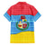 Aruba Christmas Family Matching Puletasi and Hawaiian Shirt with Fish Christmas Tree Aruba Flag and Red Blue Yellow Tropical Pattern Design - Wonder Print Shop