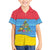 Aruba Christmas Family Matching Short Sleeve Bodycon Dress and Hawaiian Shirt with Fish Christmas Tree Aruba Flag and Red Blue Yellow Tropical Pattern Design - Wonder Print Shop