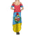 Aruba Christmas Family Matching Summer Maxi Dress and Hawaiian Shirt with Fish Christmas Tree Aruba Flag and Red Blue Yellow Tropical Pattern Design - Wonder Print Shop