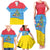 Aruba Christmas Family Matching Tank Maxi Dress and Hawaiian Shirt with Fish Christmas Tree Aruba Flag and Red Blue Yellow Tropical Pattern Design - Wonder Print Shop