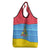 Aruba Christmas Grocery Bag with Fish Christmas Tree Aruba Flag and Red Blue Yellow Tropical Pattern Design - Wonder Print Shop