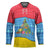 Aruba Christmas Hockey Jersey with Fish Christmas Tree Aruba Flag and Red Blue Yellow Tropical Pattern Design - Wonder Print Shop