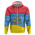 Aruba Christmas Hoodie with Fish Christmas Tree Aruba Flag and Red Blue Yellow Tropical Pattern Design - Wonder Print Shop