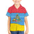 Aruba Christmas Kid Hawaiian Shirt with Fish Christmas Tree Aruba Flag and Red Blue Yellow Tropical Pattern Design - Wonder Print Shop