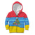 Aruba Christmas Kid Hoodie with Fish Christmas Tree Aruba Flag and Red Blue Yellow Tropical Pattern Design - Wonder Print Shop