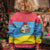Aruba Christmas Kid Ugly Christmas Sweater with Fish Christmas Tree Aruba Flag and Red Blue Yellow Tropical Pattern Design - Wonder Print Shop