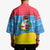 Aruba Christmas Kimono with Fish Christmas Tree Aruba Flag and Red Blue Yellow Tropical Pattern Design - Wonder Print Shop