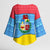 Aruba Christmas Kimono Sleeve Blouse with Fish Christmas Tree Aruba Flag and Red Blue Yellow Tropical Pattern Design - Wonder Print Shop