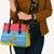Aruba Christmas Leather Bag with Fish Christmas Tree Aruba Flag and Red Blue Yellow Tropical Pattern Design - Wonder Print Shop