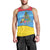 Aruba Christmas Men Tank Top with Fish Christmas Tree Aruba Flag and Red Blue Yellow Tropical Pattern Design - Wonder Print Shop