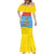 Aruba Christmas Mermaid Dress with Fish Christmas Tree Aruba Flag and Red Blue Yellow Tropical Pattern Design - Wonder Print Shop