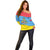 Aruba Christmas Off Shoulder Sweater with Fish Christmas Tree Aruba Flag and Red Blue Yellow Tropical Pattern Design - Wonder Print Shop