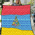 Aruba Christmas Quilt with Fish Christmas Tree Aruba Flag and Red Blue Yellow Tropical Pattern Design - Wonder Print Shop