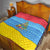 Aruba Christmas Quilt with Fish Christmas Tree Aruba Flag and Red Blue Yellow Tropical Pattern Design - Wonder Print Shop