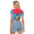 Aruba Christmas Raglan Cropped T Shirt with Fish Christmas Tree Aruba Flag and Red Blue Yellow Tropical Pattern Design - Wonder Print Shop