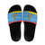 Aruba Christmas Slide Sandals with Fish Christmas Tree Aruba Flag and Red Blue Yellow Tropical Pattern Design - Wonder Print Shop