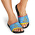 Aruba Christmas Slide Sandals with Fish Christmas Tree Aruba Flag and Red Blue Yellow Tropical Pattern Design - Wonder Print Shop