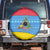 Aruba Christmas Spare Tire Cover with Fish Christmas Tree Aruba Flag and Red Blue Yellow Tropical Pattern Design - Wonder Print Shop