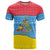 Aruba Christmas T Shirt with Fish Christmas Tree Aruba Flag and Red Blue Yellow Tropical Pattern Design - Wonder Print Shop