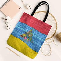 Aruba Christmas Tote Bag with Fish Christmas Tree Aruba Flag and Red Blue Yellow Tropical Pattern Design - Wonder Print Shop