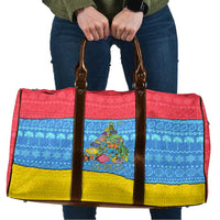 Aruba Christmas Travel Bag with Fish Christmas Tree Aruba Flag and Red Blue Yellow Tropical Pattern Design - Wonder Print Shop