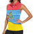 Aruba Christmas Women Sleeveless Polo Shirt with Fish Christmas Tree Aruba Flag and Red Blue Yellow Tropical Pattern Design - Wonder Print Shop