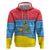 Aruba Christmas Zip Hoodie with Fish Christmas Tree Aruba Flag and Red Blue Yellow Tropical Pattern Design - Wonder Print Shop