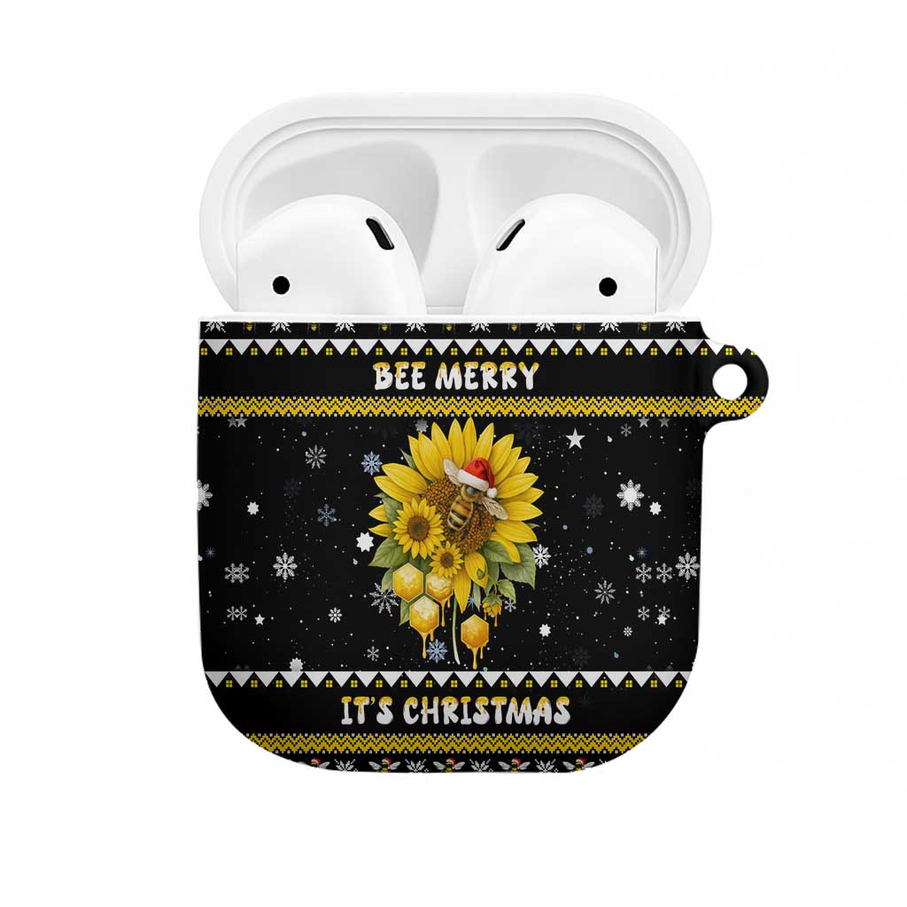 Bee Merry Its Time Christmas AirPods Case Xmas Holiday Patterns - Wonder Print Shop