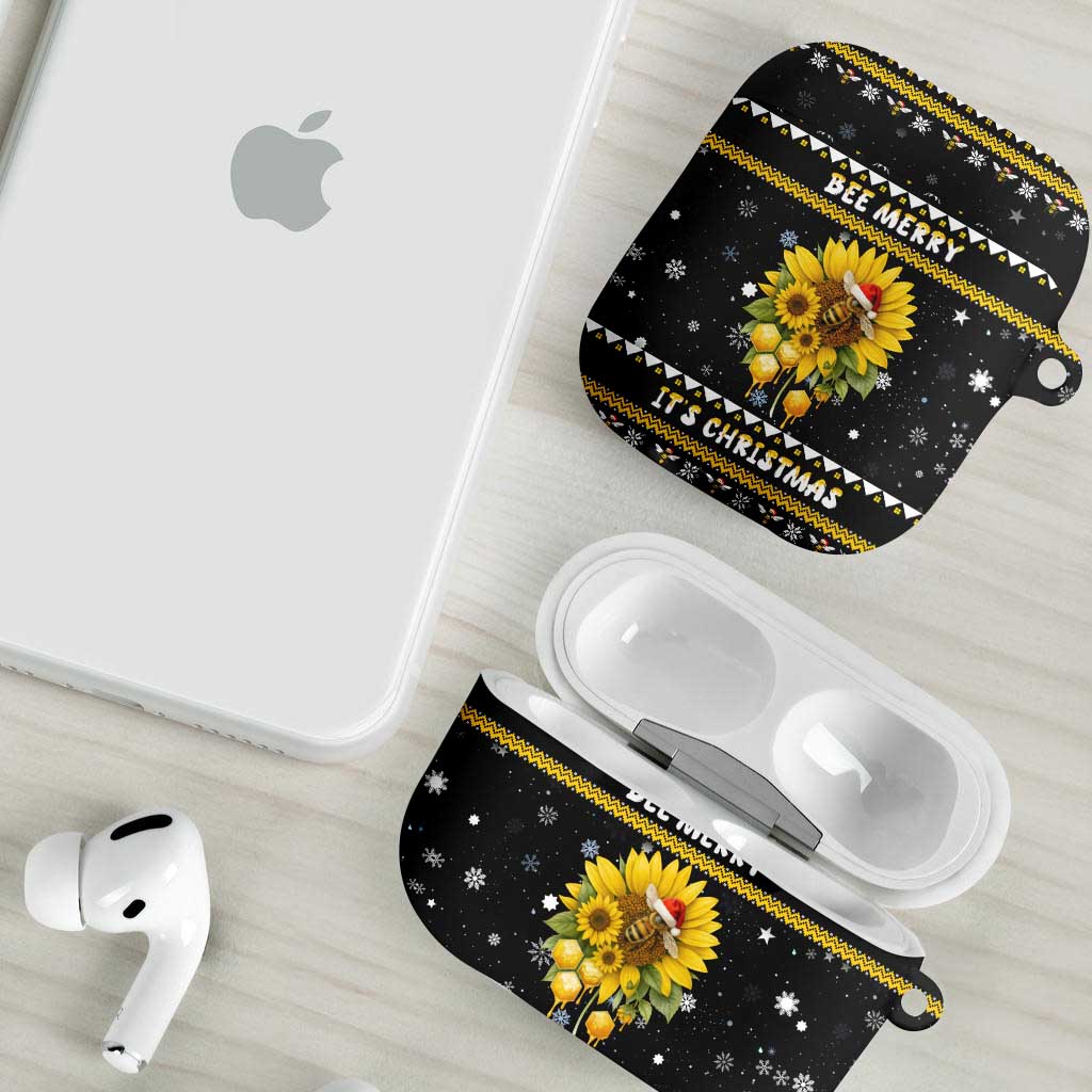 Bee Merry Its Time Christmas AirPods Case Xmas Holiday Patterns - Wonder Print Shop