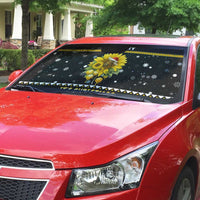 Bee Merry Its Time Christmas Auto Sun Shade Xmas Holiday Patterns - Wonder Print Shop