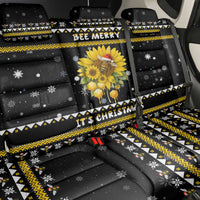 Bee Merry Its Time Christmas Back Car Seat Cover Xmas Holiday Patterns - Wonder Print Shop