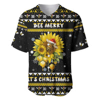 Bee Merry Its Time Christmas Baseball Jersey Xmas Holiday Patterns - Wonder Print Shop