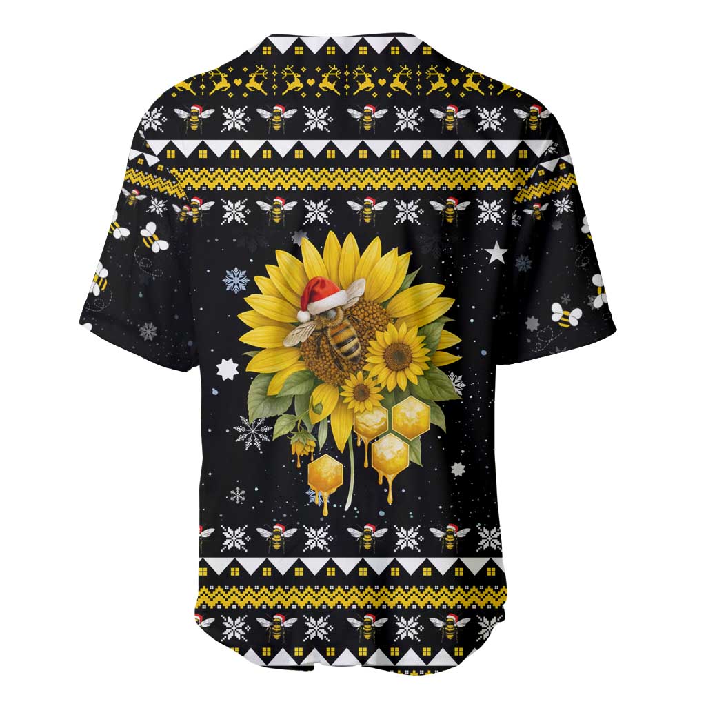 Bee Merry Its Time Christmas Baseball Jersey Xmas Holiday Patterns - Wonder Print Shop