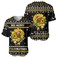 Bee Merry Its Time Christmas Baseball Jersey Xmas Holiday Patterns - Wonder Print Shop
