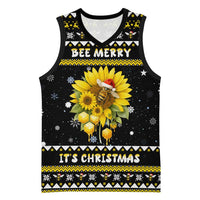 Bee Merry Its Time Christmas Basketball Jersey Xmas Holiday Patterns - Wonder Print Shop