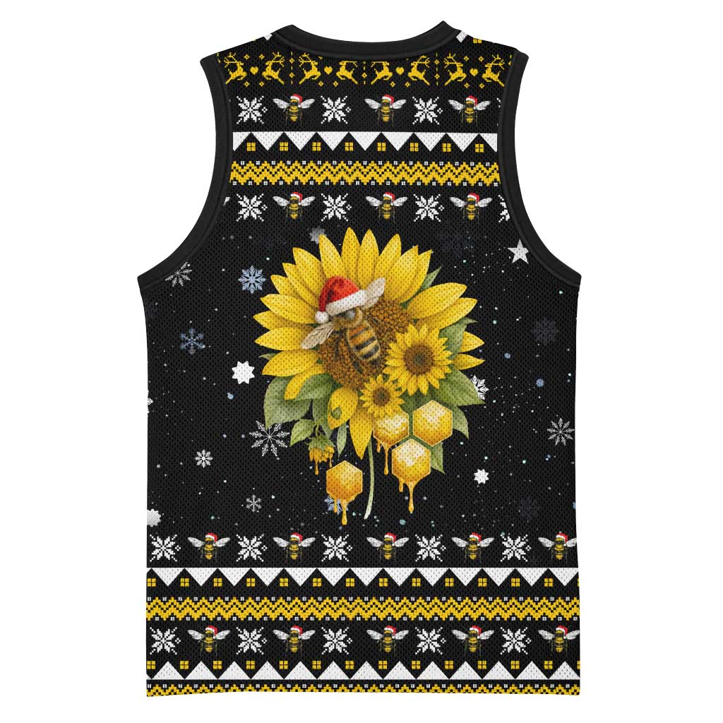 Bee Merry Its Time Christmas Basketball Jersey Xmas Holiday Patterns - Wonder Print Shop