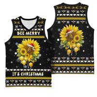 Bee Merry Its Time Christmas Basketball Jersey Xmas Holiday Patterns - Wonder Print Shop