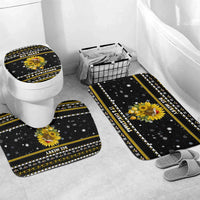 Bee Merry Its Time Christmas Bathroom Set Xmas Holiday Patterns - Wonder Print Shop