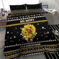 Bee Merry Its Time Christmas Bedding Set Xmas Holiday Patterns - Wonder Print Shop