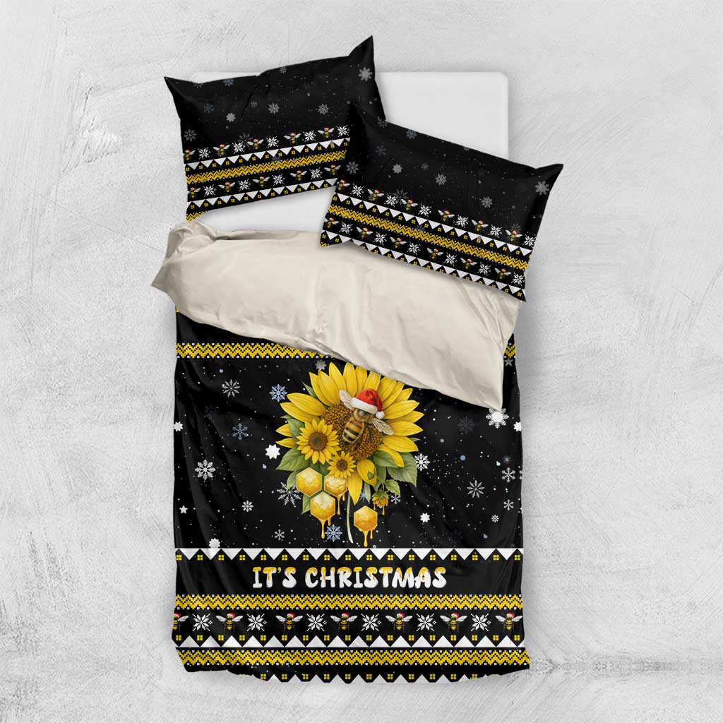 Bee Merry Its Time Christmas Bedding Set Xmas Holiday Patterns - Wonder Print Shop