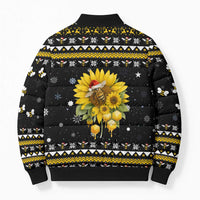 Bee Merry Its Time Christmas Bomber Puffer Jacket Xmas Holiday Patterns - Wonder Print Shop