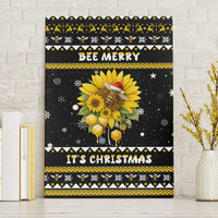 Bee Merry Its Time Christmas Canvas Wall Art Xmas Holiday Patterns - Wonder Print Shop